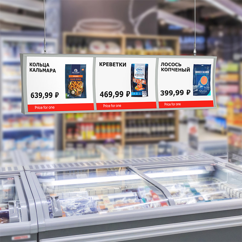 Подвесной профиль PRICEBOARD A5, длина 1000 мм цвет серый EPG